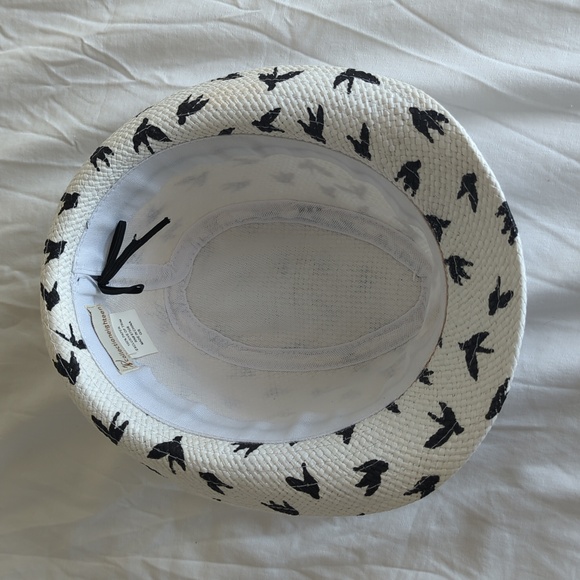 Collectioneighteen Women's Black and White Bird Pattern Y2K Fedora - Picture 6 of 6